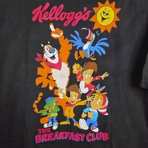 Kelloggs 2013 The Breakfast Club Tony the Tiger Cartoon T Shirt Mens 2XL Flaws